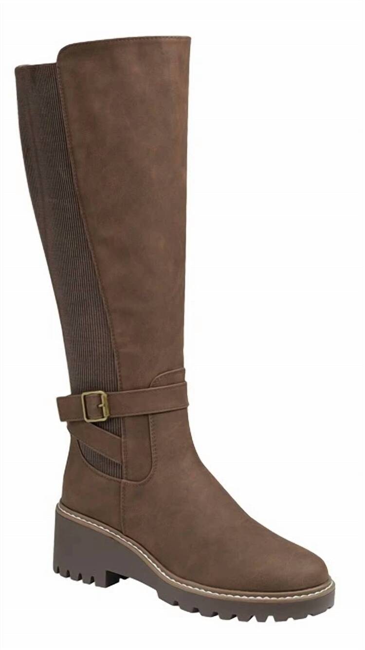 NEW CCOCCI women's agenda 28 elastic back panel tall riding boots in chocolate b
